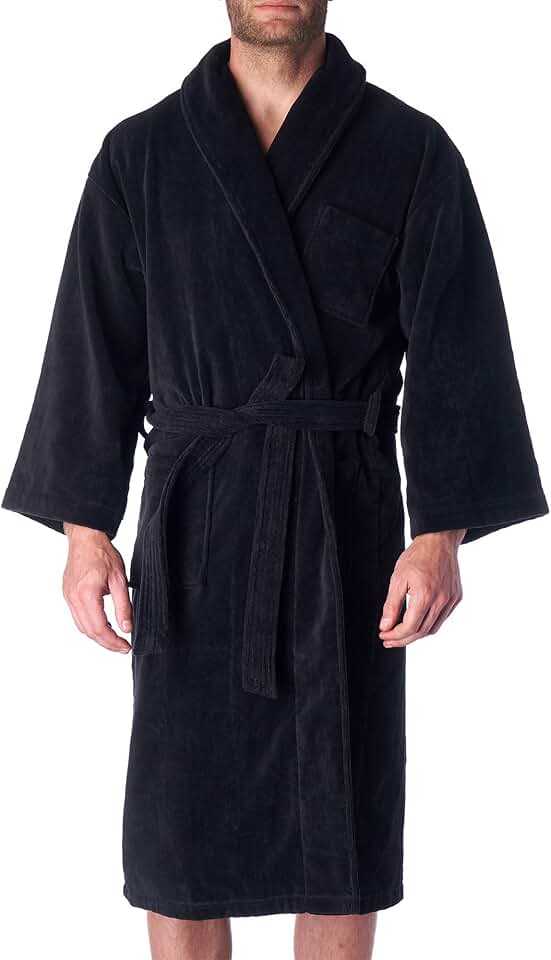 Men's Pure Cotton Terry Cloth Bathrobe