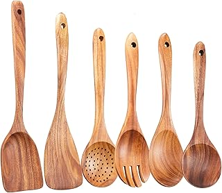 6-Piece Wooden Kitchen Utensil Set for Cooking