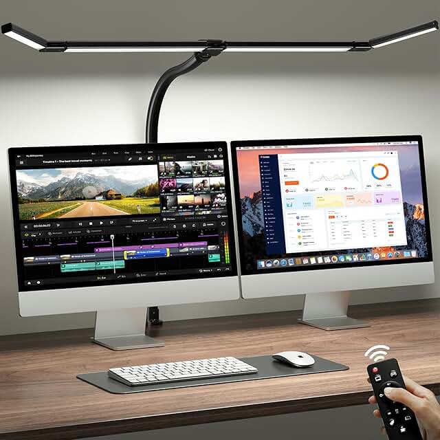 42-Inch LED Desk Lamp with Clamp and Remote