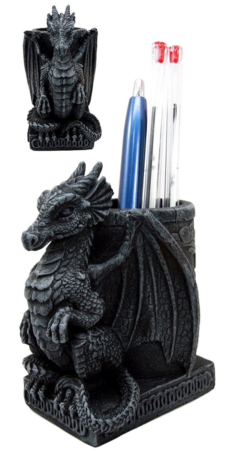 Medieval Fantasy Dragon Pen and Pencil Holder
