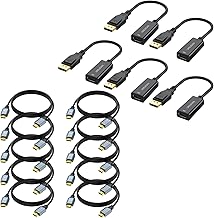 DisplayPort to HDMI Adapter 4K 5-Pack, 6FT HDMI Cables 10-Pack