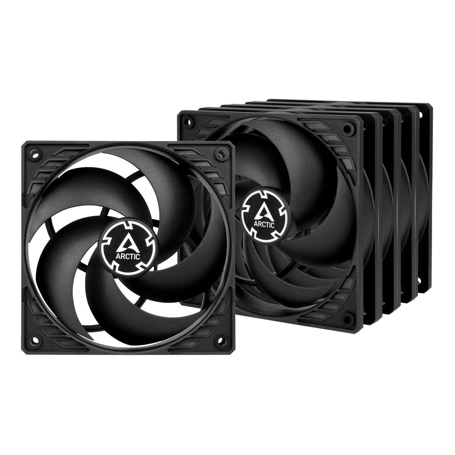 P12 PWM PST (5 Pack) - 120 mm Case Fan, PWM Sharing Technology (PST), Pressure-optimised, Value Pack, Very quiet motor, Computer, 200-1800 RPM - Black