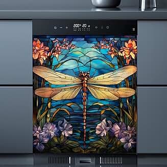 Stained Glass Window Magnet Cover for Dishwasher