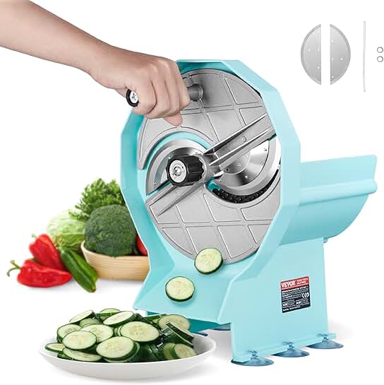 Manual Vegetable and Fruit Slicer with Adjustable Thickness