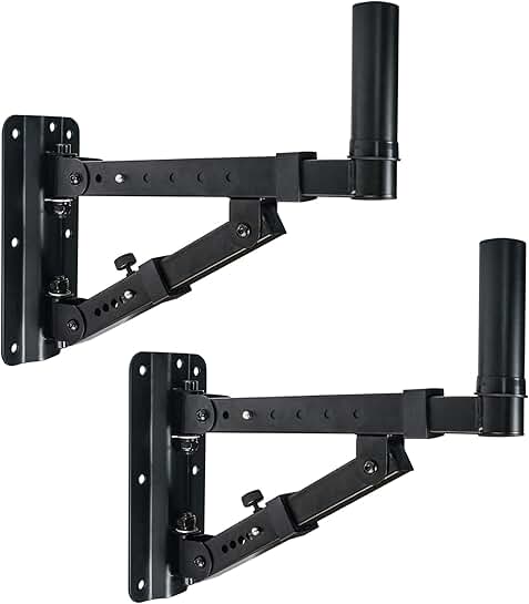 Two Adjustable Wall Mounts for Speakers