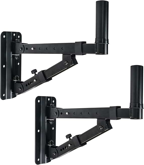 Two Adjustable Wall Mounts for Speakers