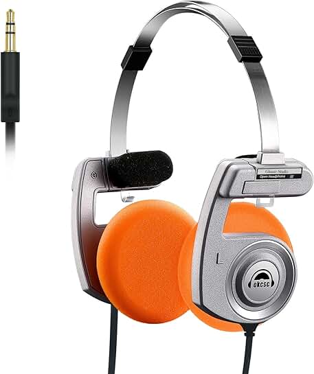 Retro Open Back Headphones, Collapsible, HiFi Sound