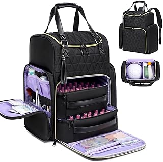 Nail Organizer Backpack for Bottles, Lamp, and Tools