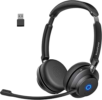 Wireless Bluetooth Headset with Microphone for Work
