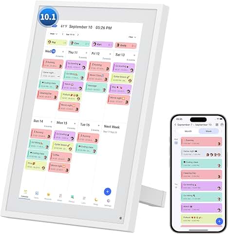 10.1 Inch Digital Wall Calendar and Organizer
