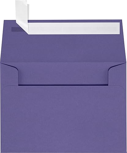 Purple 4Bar Invitation Envelopes, Peel & Press, 50 Pack