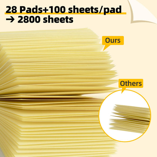 Bulk Pack of 28 Colored Sticky Notes, 3x3 Inches