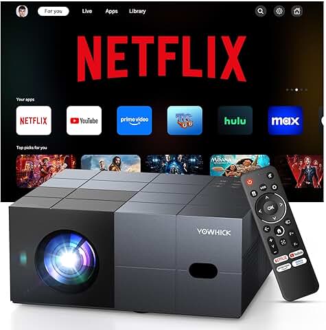 4K Smart Projector with WiFi, Bluetooth, HDR10+