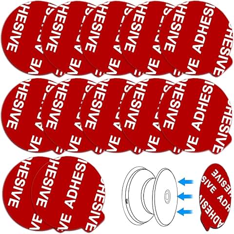 12 Pack Strong Sticky Adhesive Pads for Mounts and Holders