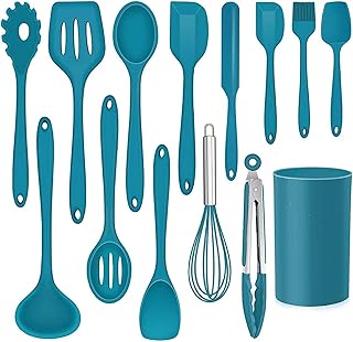 14-Piece Silicone Kitchen Utensil Set with Holder