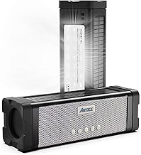 Portable Waterproof Bluetooth Speaker with Lights and Bass