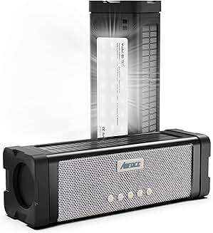 Portable Waterproof Bluetooth Speaker with Lights and Bass