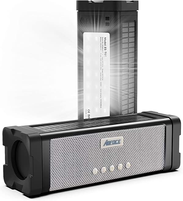 Portable Waterproof Bluetooth Speaker with Lights and Bass