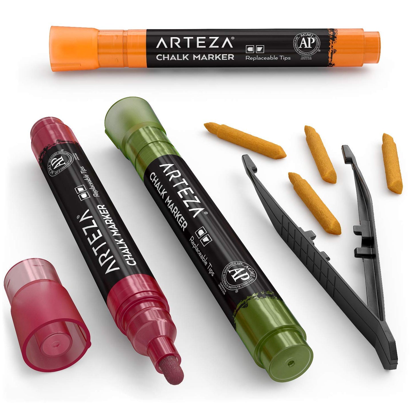 Set of 16 Pastel Liquid Chalk Markers with Accessories