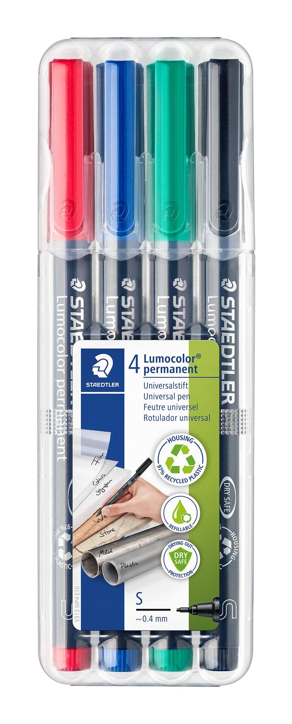 Pack of 4 permanent markers