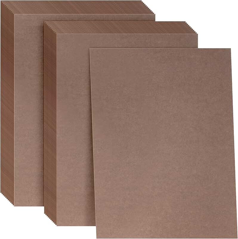 Dark Brown Kraft Cardstock, 100 Sheets, 8.5 x 11 inches