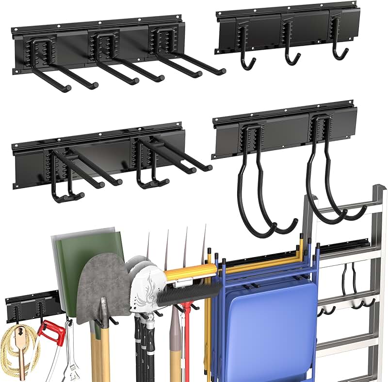 64-Inch Garage Wall Tool Organizer and Hangers