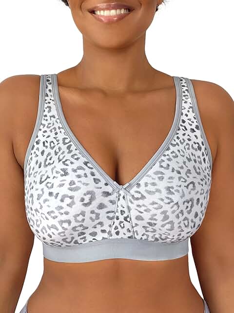 Plus-Size Wireless Cotton Bra for Women