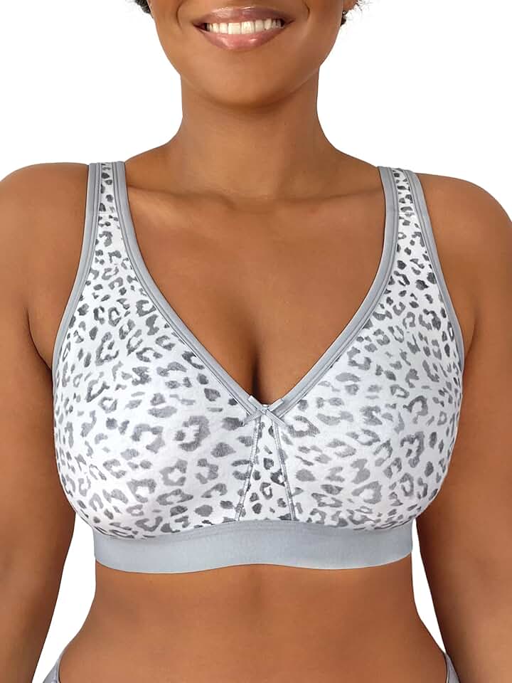 Plus-Size Wireless Cotton Bra for Women