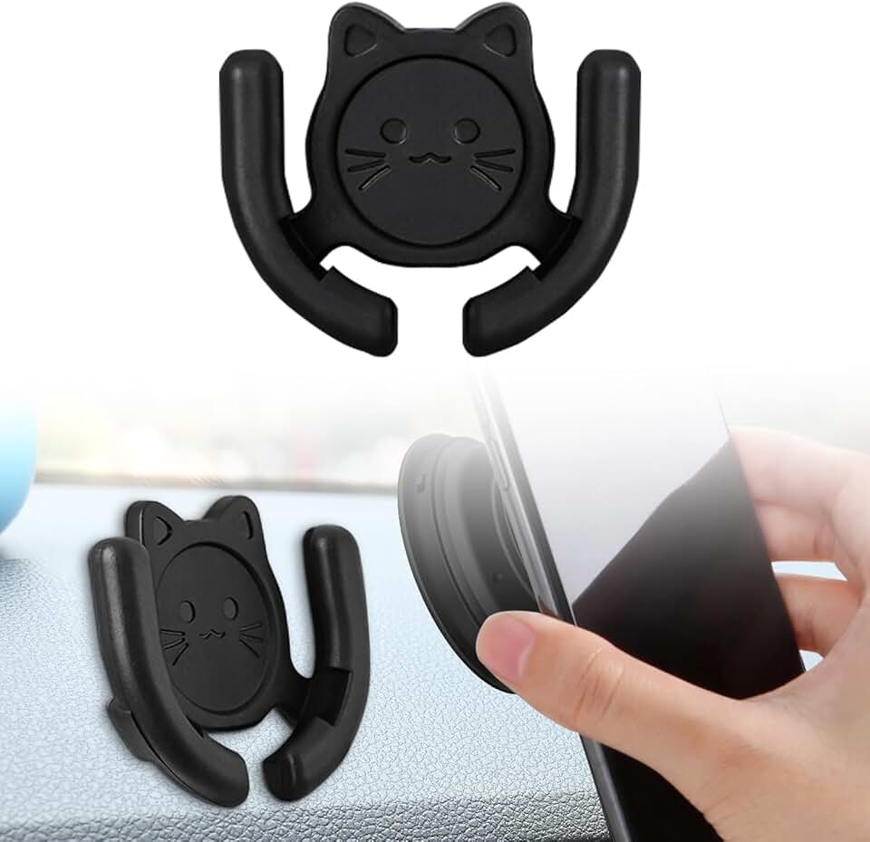 Multi-Surface Cat-Shaped Car Mount and Wall Holder