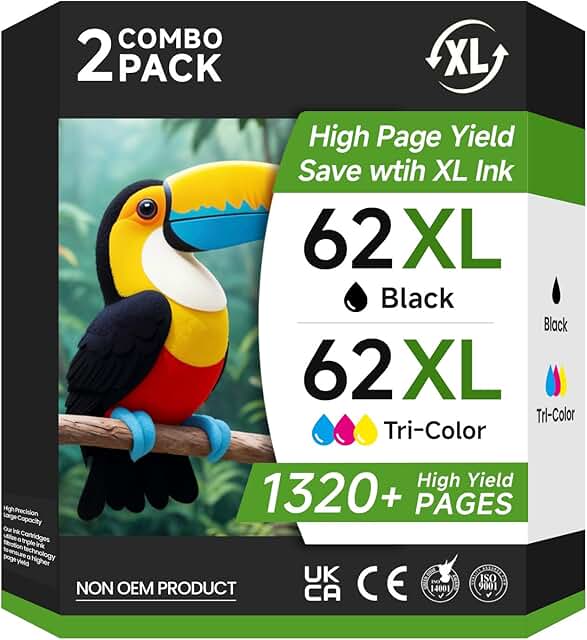 Black and Tri-Color Ink Cartridges Pack