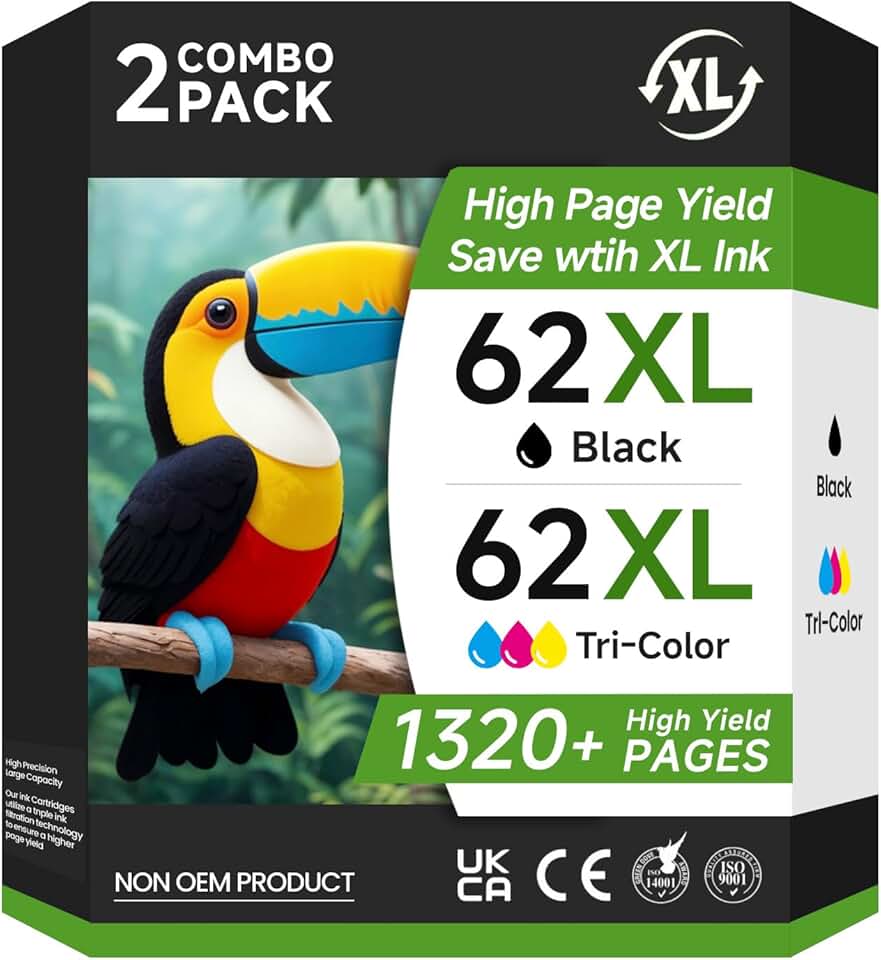 Black and Tri-Color Ink Cartridges Pack