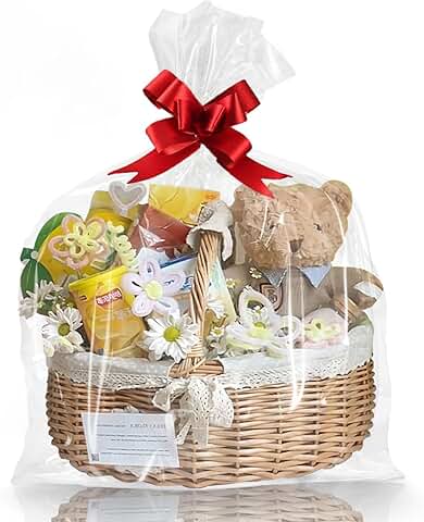 20 Clear Gift Bags, 30x40 Inches, Extra Large