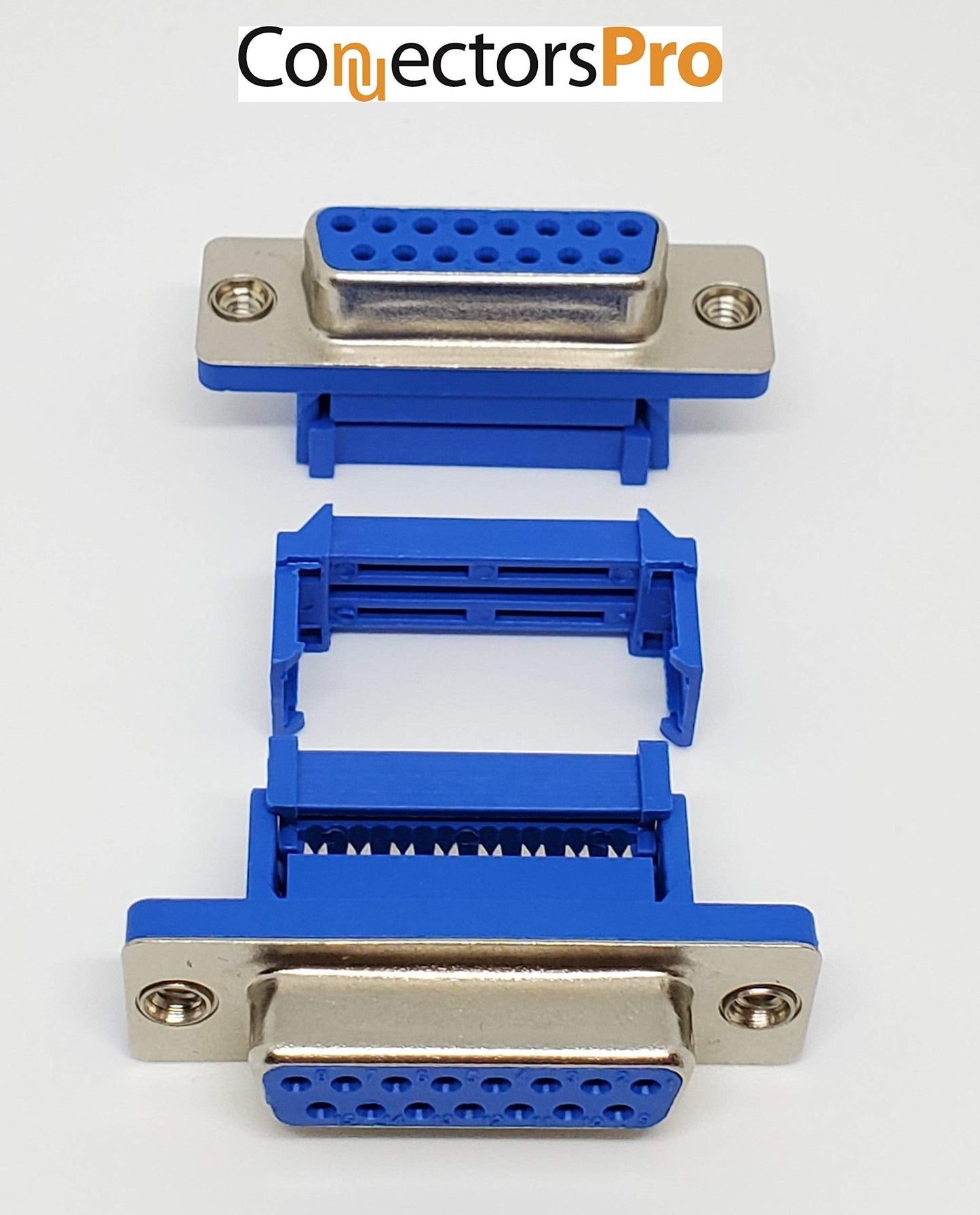 '- 10-PK IDC DB15 Female 2.54mm Crimp Connectors for Standard Flat Ribbon Cable, D-sub 15P 10-Pack
