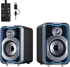 2.0 USB Bluetooth Computer Speakers with LED Light Modes