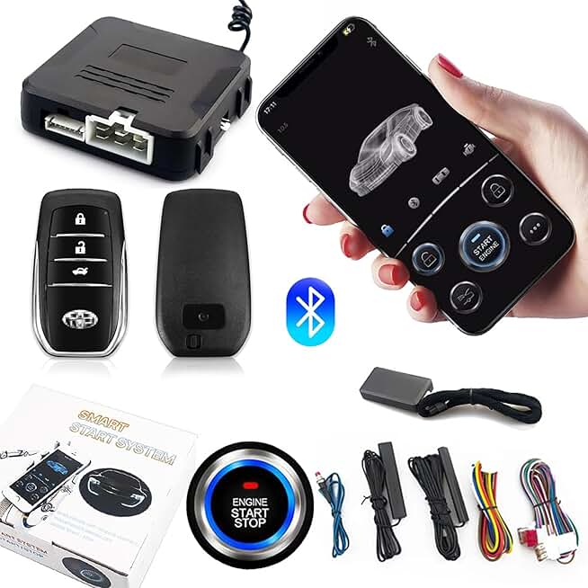 Car Remote Start and Stop Kit with Keyless Entry and Bluetooth Control