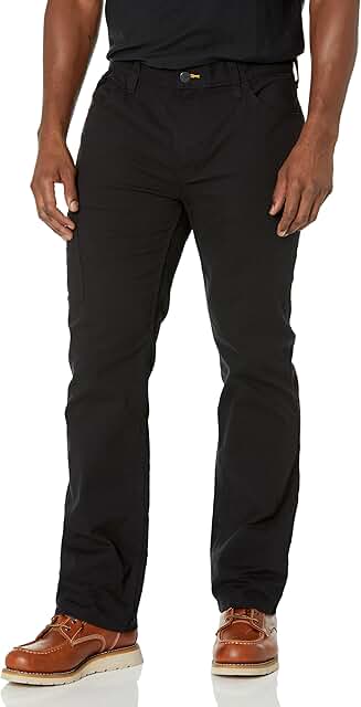 Men's Black Rebar M7 DuraStretch Straight Pants, Size 29L x 30W
