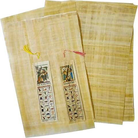 15 Egyptian Papyrus Sheets 12" x 8" for Art and Education