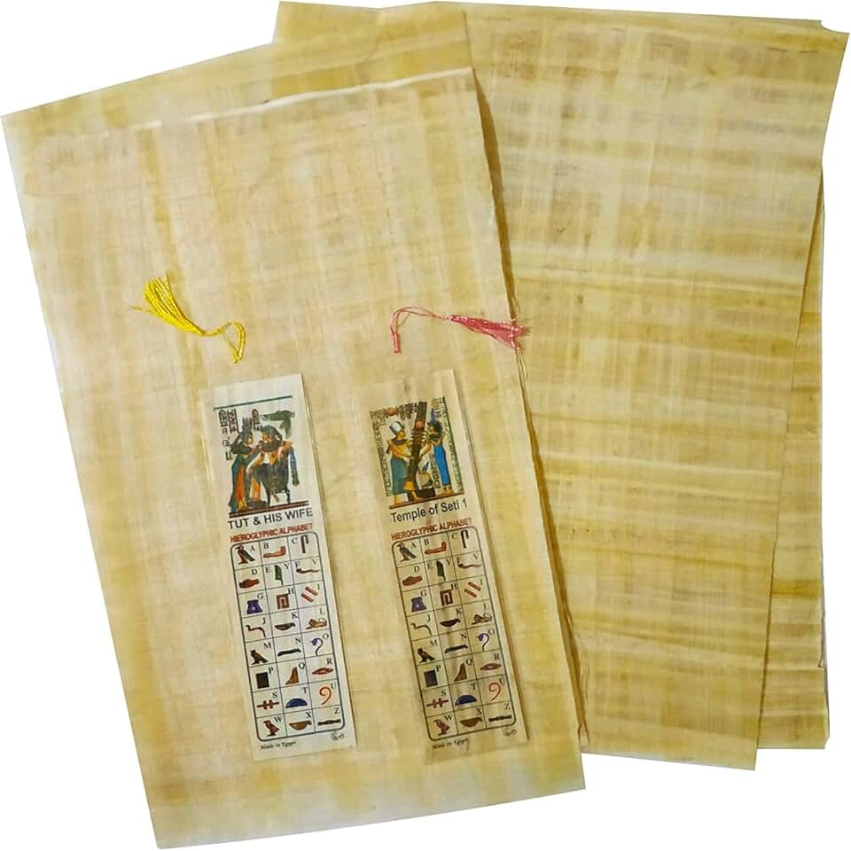 15 Egyptian Papyrus Sheets 12" x 8" for Art and Education