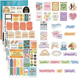 300 Motivational Bestie Vision Board Stickers for Parties and Planning
