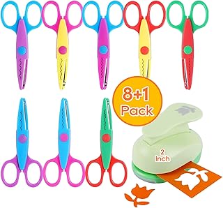Craft Scissors and Paper Punch for Crafts and Scrapbooking