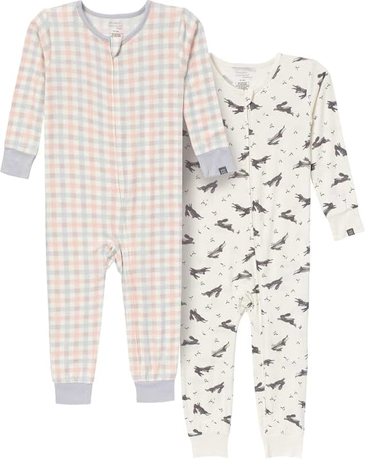 Baby boys viscose holiday footless pajamas pack