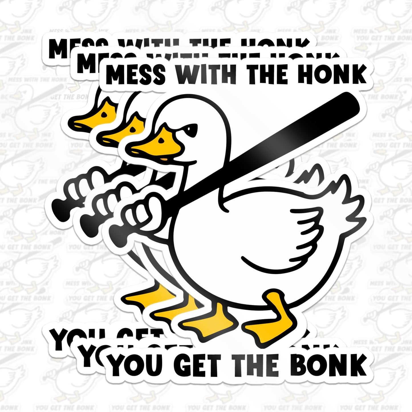 Set of 3 Funny Meme Goose Stickers, 2 Inches