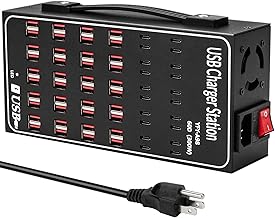 60-Port USB Charging Station with Power Switch