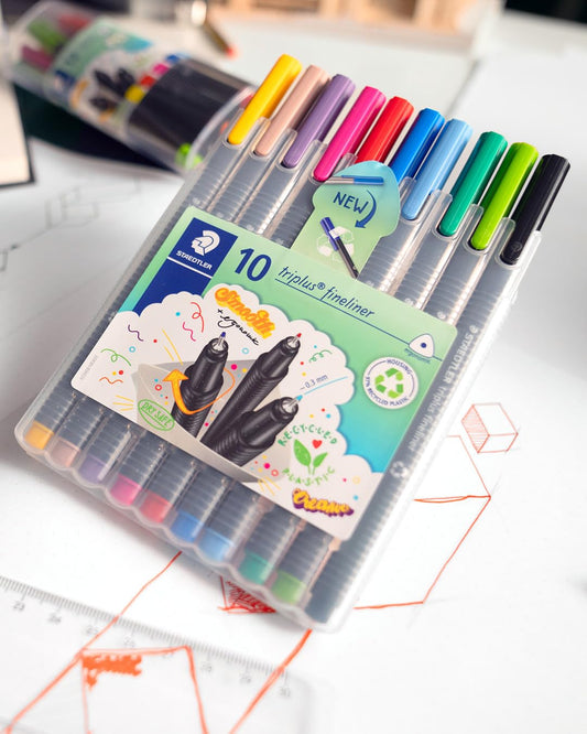 Gel Fineliner Pen, 0.3 mm, 10-pack