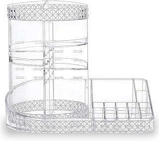 Large Clear Rotating Skincare and Perfume Organizer
