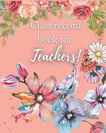 Floral Teacher Record Book and Lesson Planner