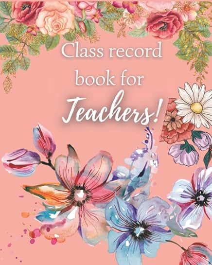 Floral Teacher Record Book and Lesson Planner
