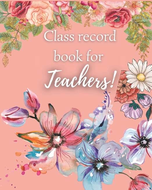 Floral Teacher Record Book and Lesson Planner