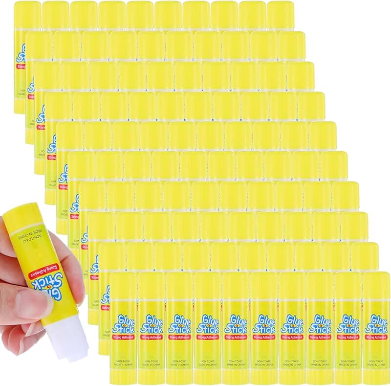 White washable glue sticks, 100 pcs, 0.32 oz