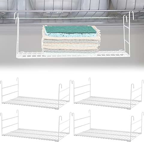 4-Piece 14.7-Inch Hanging Wire Shelf Organizer Set